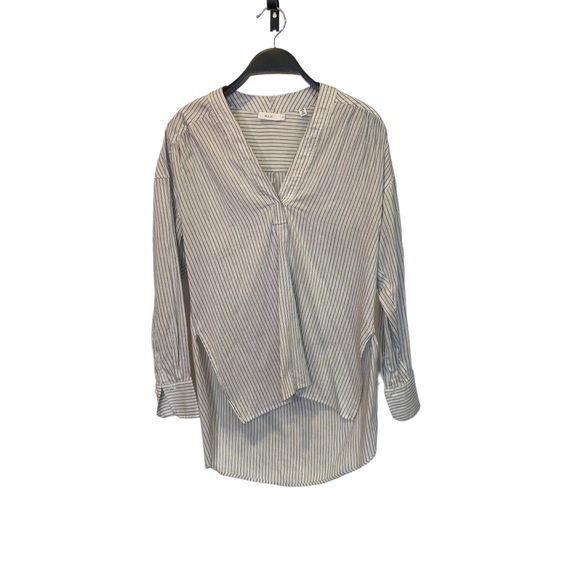 ALC Striped Lightweight Relaxed Fit Tunic Split Hem - Picture 1 of 9